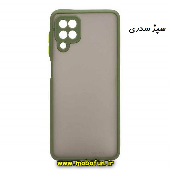 قاب گوشی Galaxy M62 سامسونگ طرح پشت مات دور ژله ای محافظ لنز دار سبز سدری کد E24-176076