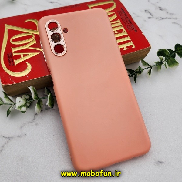 قاب گوشی Galaxy A04S سامسونگ سیلیکونی متال کیس محافظ لنزدار گلبهی کد 116