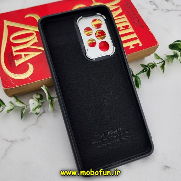 قاب گوشی Galaxy A53 5G سامسونگ سیلیکونی متال کیس محافظ لنزدار مشکی کد E23-172969