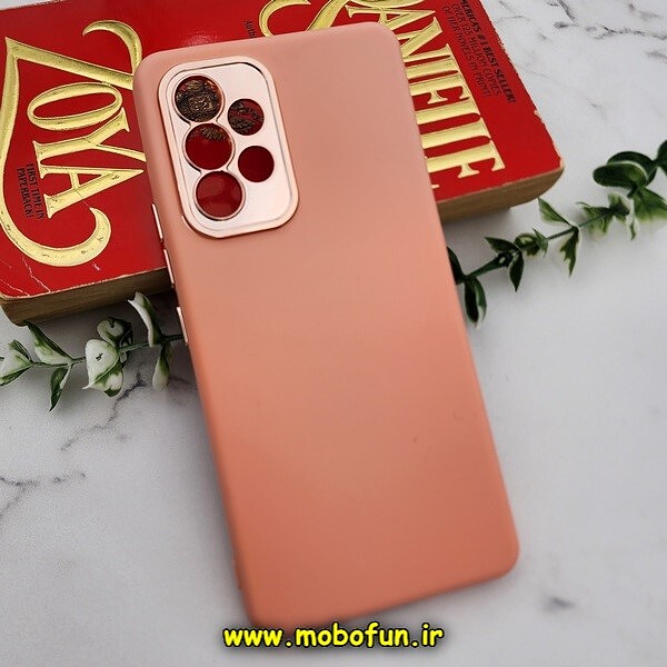 قاب گوشی Galaxy A53 5G سامسونگ سیلیکونی متال کیس محافظ لنزدار گلبهی کد 562