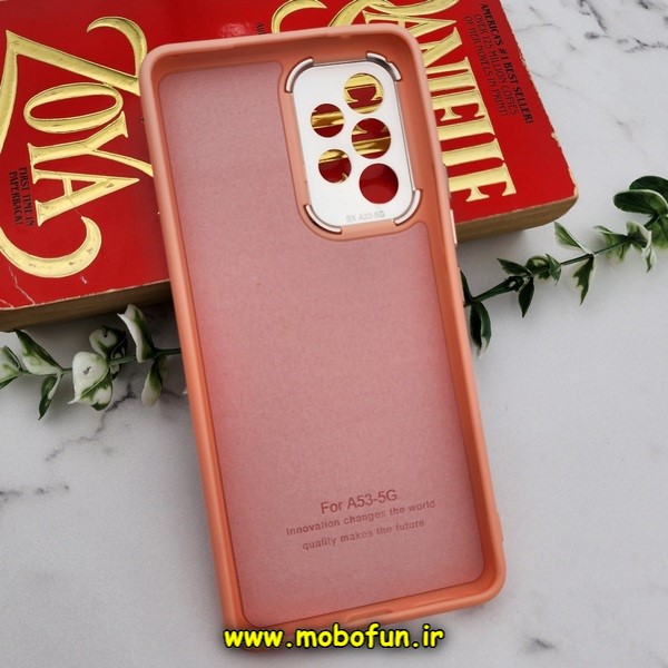 قاب گوشی Galaxy A53 5G سامسونگ سیلیکونی متال کیس محافظ لنزدار گلبهی کد E23-172968