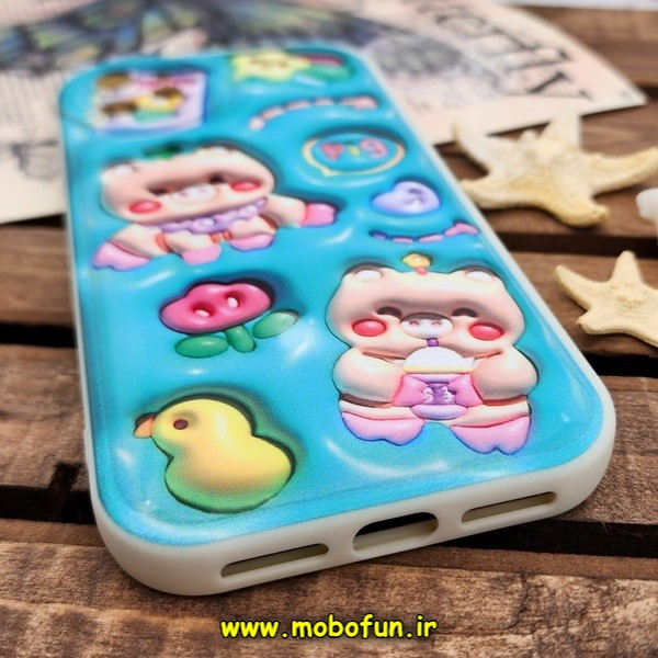 قاب گوشی iPhone 11 آیفون طرح چاپ سه بعدی 3D پافر کارتونی محافظ لنز دار کد 477