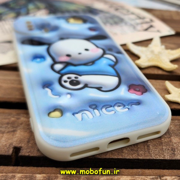 قاب گوشی iPhone X - iPhone XS آیفون طرح چاپ سه بعدی 3D پافر کارتونی محافظ لنز دار کد 447