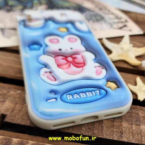 قاب گوشی iPhone X - iPhone XS آیفون طرح چاپ سه بعدی 3D پافر کارتونی محافظ لنز دار کد 451