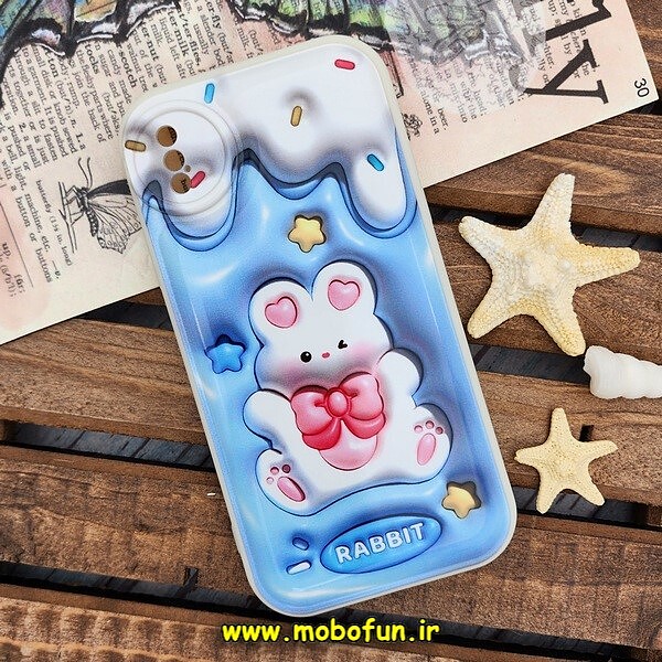قاب گوشی iPhone X - iPhone XS آیفون طرح چاپ سه بعدی 3D پافر کارتونی محافظ لنز دار کد 451