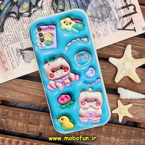 قاب گوشی iPhone X - iPhone XS آیفون طرح چاپ سه بعدی 3D پافر کارتونی محافظ لنز دار کد 452