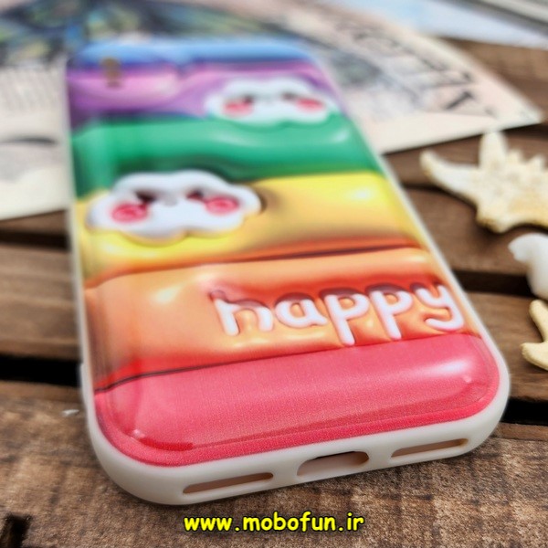 قاب گوشی iPhone X - iPhone XS آیفون طرح چاپ سه بعدی 3D پافر کارتونی محافظ لنز دار کد 453
