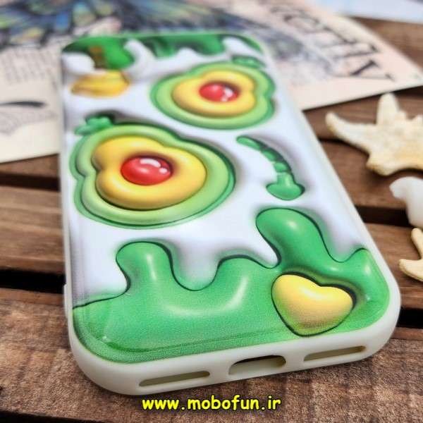 قاب گوشی iPhone X - iPhone XS آیفون طرح چاپ سه بعدی 3D پافر کارتونی محافظ لنز دار کد 454