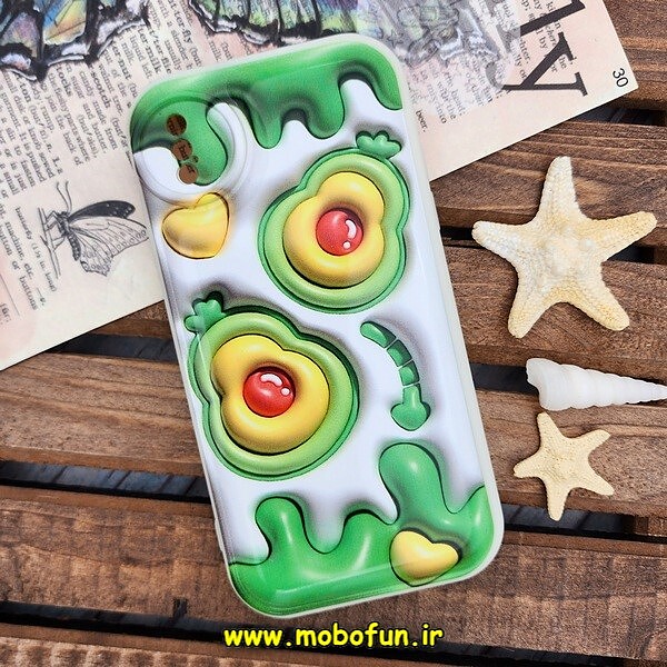 قاب گوشی iPhone X - iPhone XS آیفون طرح چاپ سه بعدی 3D پافر کارتونی محافظ لنز دار کد 454