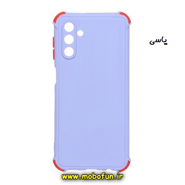 قاب گوشی Galaxy A04S سامسونگ طرح سیلیکونی ضد ضربه محافظ لنز دار ایربگ دار یاسی کد 135