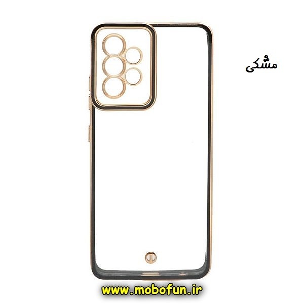 قاب گوشی Galaxy A32 4G سامسونگ طرح الکتروپلیتینگ ژله ای شفاف اورجینال یونیک کیس Unique Case محافظ لنز دار مشکی کد 779
