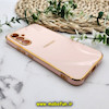 قاب گوشی Galaxy A54 5G سامسونگ طرح ژله ای مای کیس گلد لاین دور طلایی محافظ لنز دار گلبهی کد 78