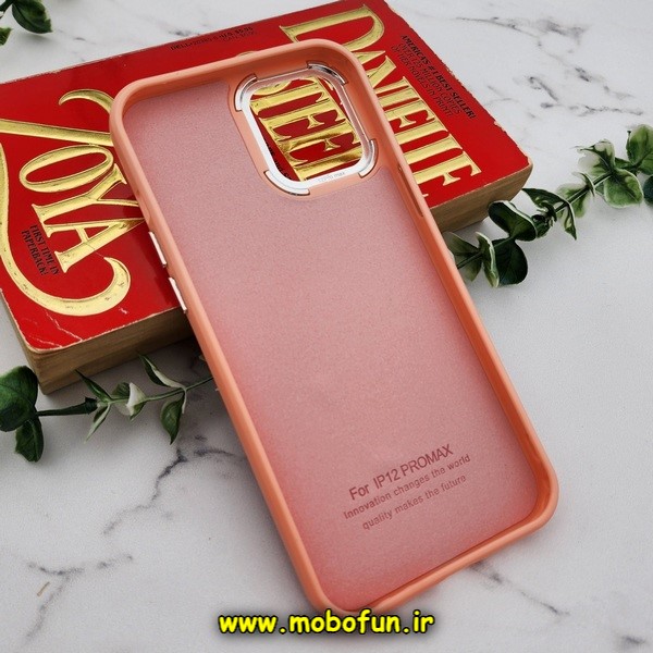 قاب گوشی iPhone 12 Pro Max آیفون سیلیکونی متال کیس گلبهی کد E23-172979