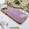 قاب گوشی Redmi Note 12 Pro Speed 5G - Poco X5 Pro شیائومی طرح ژله ای مای کیس گلد لاین دور طلایی محافظ لنز دار بنفش کد 20