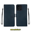 کیف گوشی Redmi 12C شیائومی مگنتی طرح چرم کتابی محافظ لنزدار سرمه ای کد 5