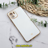 قاب گوشی Redmi A1 - Redmi A2 شیائومی طرح ژله ای مای کیس گلد لاین دور طلایی محافظ لنز دار سفید کد 15