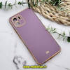 قاب گوشی Redmi A1 - Redmi A2 شیائومی طرح ژله ای مای کیس گلد لاین دور طلایی محافظ لنز دار بنفش کد 18