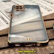 قاب گوشی Galaxy A12 سامسونگ طرح الکتروپلیتینگ ژله ای شفاف اورجینال یونیک کیس Unique Case محافظ لنز دار سبز تیره کد 1132