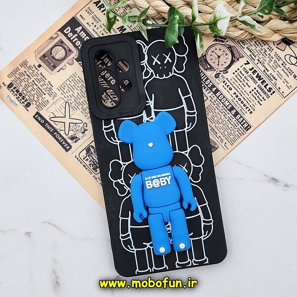قاب گوشی Galaxy A52 4G - Galaxy A52 5G - Galaxy A52S سامسونگ طرح سیلیکونی ژله ای سه بعدی برجسته عروسکی محافظ لنز دار مشکی کد 788