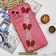 قاب گوشی Galaxy A53 5G سامسونگ طرح رزینی ماربل اکلیلی پروانه محافظ لنزدار صورتی فانتزی کد 587