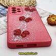 قاب گوشی Galaxy A53 5G سامسونگ طرح رزینی ماربل اکلیلی پروانه محافظ لنزدار صورتی فانتزی کد 587