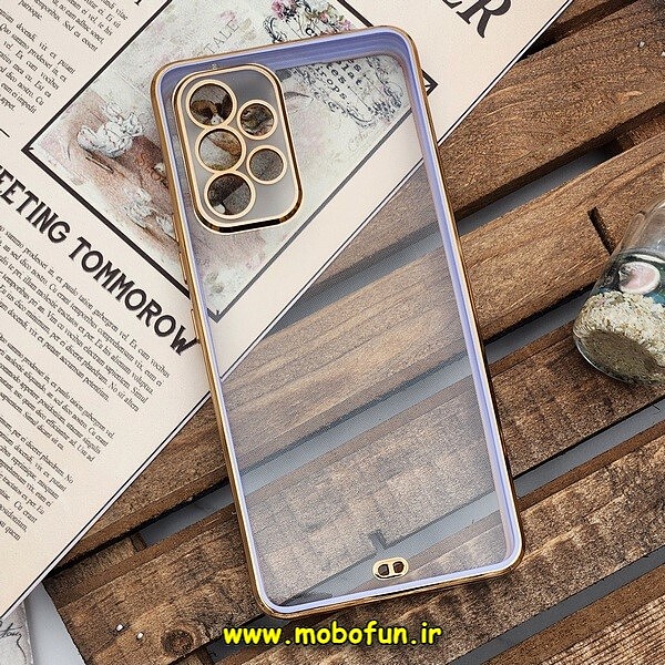 قاب گوشی Galaxy A53 5G سامسونگ طرح الکتروپلیتینگ ژله ای شفاف اورجینال یونیک کیس Unique Case محافظ لنز دار یاسی کد 590