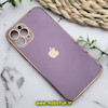 قاب گوشی iPhone 11 Pro آیفون طرح ژله ای مای کیس گلد لاین دور طلایی محافظ لنز دار بنفش کد 369
