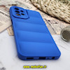 قاب گوشی Galaxy A23 4G سامسونگ سیلیکون ژله ای پافر PC زیر بسته محافظ لنز دار آبی کاربنی کد 382