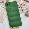 قاب گوشی Galaxy A30S - Galaxy A50S - Galaxy A50 سامسونگ سیلیکون ژله ای پافر PC زیر بسته محافظ لنز دار سبز کد 915