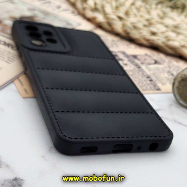 قاب گوشی Galaxy A32 5G سامسونگ سیلیکون ژله ای پافر PC زیر بسته محافظ لنز دار مشکی کد 30419
