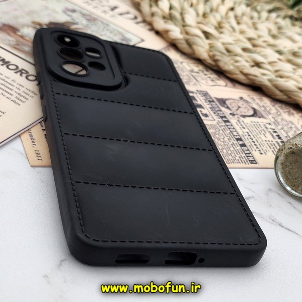 قاب گوشی Galaxy A53 5G سامسونگ سیلیکون ژله ای پافر PC زیر بسته محافظ لنز دار مشکی کد 591