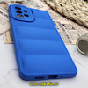 قاب گوشی Galaxy A73 5G سامسونگ سیلیکون ژله ای پافر PC زیر بسته محافظ لنز دار آبی کاربنی کد 539