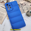 قاب گوشی Galaxy A73 5G سامسونگ سیلیکون ژله ای پافر PC زیر بسته محافظ لنز دار آبی کاربنی کد 539