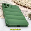 قاب گوشی iPhone 11 Pro Max سامسونگ سیلیکون ژله ای پافر PC زیر بسته محافظ لنز دار سبز کد 513
