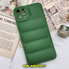 قاب گوشی iPhone 11 Pro Max سامسونگ سیلیکون ژله ای پافر PC زیر بسته محافظ لنز دار سبز کد 513