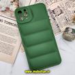 قاب گوشی iPhone 11 Pro Max سامسونگ سیلیکون ژله ای پافر PC زیر بسته محافظ لنز دار سبز کد 513