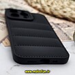 قاب گوشی iPhone 13 Pro Max سامسونگ سیلیکون ژله ای پافر PC زیر بسته محافظ لنز دار مشکی کد 487