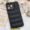 قاب گوشی iPhone 13 Pro Max سامسونگ سیلیکون ژله ای پافر PC زیر بسته محافظ لنز دار مشکی کد 487