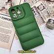قاب گوشی iPhone 13 Pro Max سامسونگ سیلیکون ژله ای پافر PC زیر بسته محافظ لنز دار سبز کد 489