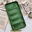 قاب گوشی iPhone X - iPhone XS سامسونگ سیلیکون ژله ای پافر PC زیر بسته محافظ لنز دار سبز کد 475