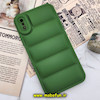 قاب گوشی iPhone X - iPhone XS سامسونگ سیلیکون ژله ای پافر PC زیر بسته محافظ لنز دار سبز کد 475