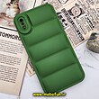 قاب گوشی iPhone X - iPhone XS سامسونگ سیلیکون ژله ای پافر PC زیر بسته محافظ لنز دار سبز کد 475