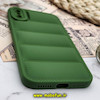 قاب گوشی iPhone X - iPhone XS سامسونگ سیلیکون ژله ای پافر PC زیر بسته محافظ لنز دار سبز کد 475