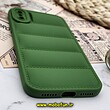 قاب گوشی iPhone X - iPhone XS سامسونگ سیلیکون ژله ای پافر PC زیر بسته محافظ لنز دار سبز کد 475