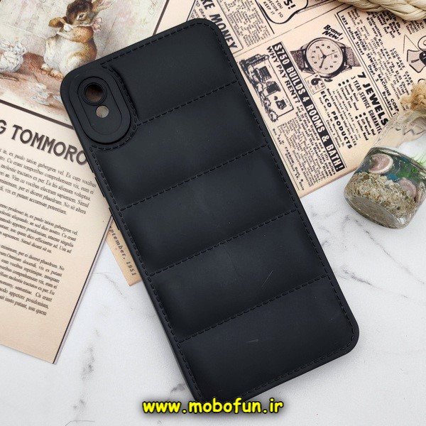 قاب گوشی Redmi 9A - Redmi 9AT - Redmi 9A Sport شیائومی سیلیکون ژله ای پافر PC زیر بسته محافظ لنز دار مشکی کد 30397