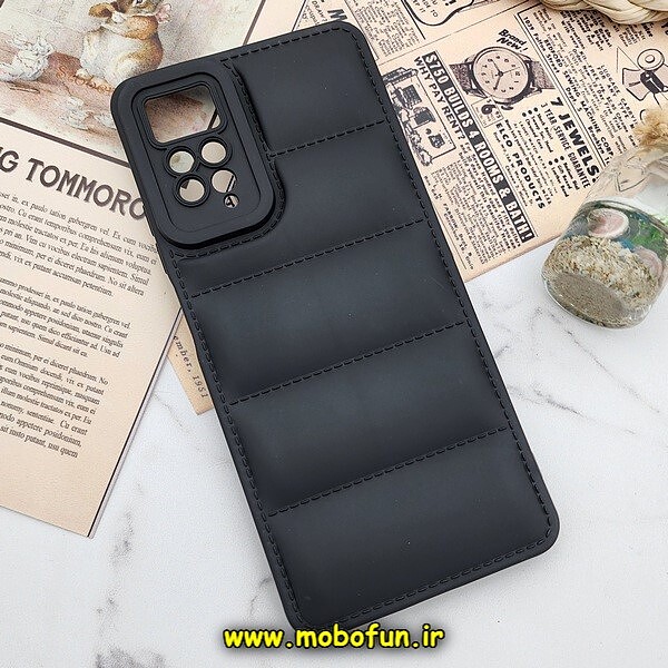 قاب گوشی Redmi Note 11 Pro 4G Global - Redmi Note 11 Pro 5G Global - Redmi Note 11E Pro 5G شیائومی سیلیکون ژله ای پافر PC زیر بسته محافظ لنز دار مشکی کد 483