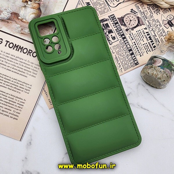 قاب گوشی Redmi Note 11 Pro 4G Global - Redmi Note 11 Pro 5G Global - Redmi Note 11E Pro 5G شیائومی سیلیکون ژله ای پافر PC زیر بسته محافظ لنز دار سبز کد 485