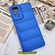 قاب گوشی Redmi Note 11 Pro 4G Global - Redmi Note 11 Pro 5G Global - Redmi Note 11E Pro 5G شیائومی سیلیکون ژله ای پافر PC زیر بسته محافظ لنز دار آبی کاربنی کد 486