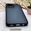 قاب گوشی Galaxy A03 2022 سامسونگ پشت مات متال کیس دور سیلیکونی محافظ لنزدار مشکی کد 90