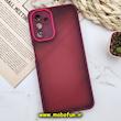 قاب گوشی Galaxy A04S سامسونگ پشت مات متال کیس دور سیلیکونی محافظ لنزدار زرشکی کد 142
